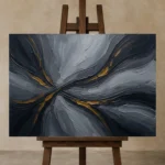 Premium Wall Art Yatay Html Edition – MINIMALIST0826037 displayed on a studio easel