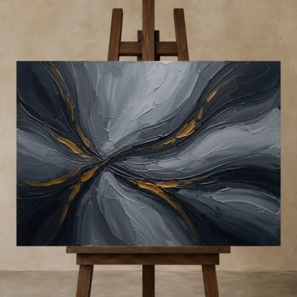 Premium Wall Art Yatay Html Edition – MINIMALIST0826037 displayed on a studio easel