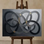 Premium Wall Art Yatay Html Edition – MINIMALIST0826038 displayed on a studio easel