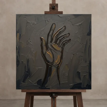 Premium Wall Art Kare Html Edition – MINIMALIST0826043 displayed on a studio easel