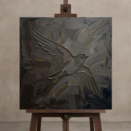 Premium Wall Art Kare Html Edition – MINIMALIST0826045 displayed on a studio easel