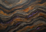 Espresso Gallery beige minimalist art print featuring flowing mineral-inspired abstract formations in warm earthy tones with subtle violet accents for elegant interiors