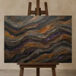 Premium Wall Art Yatay Html Edition – MINIMALIST0826048 displayed on a studio easel