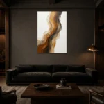 Premium Wall Art Dikey Html Edition – MINIMALIST0826049 shown in a warm modern interior