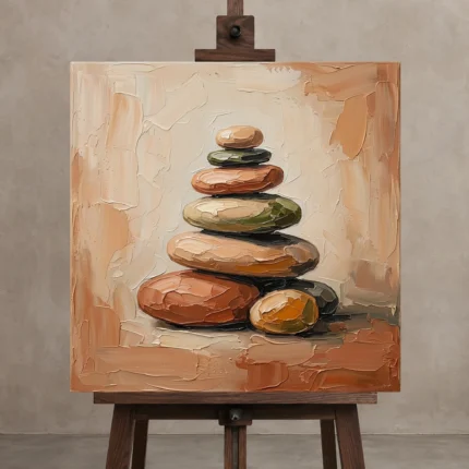 Premium Wall Art Kare Html Edition – MINIMALIST0826052 displayed on a studio easel