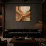 Premium Wall Art Kare Html Edition – MINIMALIST0826054 shown in a warm modern interior