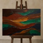Premium Wall Art Yatay Html Edition – MINIMALIST0826075 displayed on a studio easel