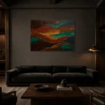 Premium Wall Art Yatay Html Edition – MINIMALIST0826075 shown in a warm modern interior