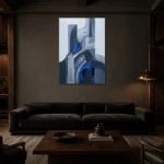 Premium Wall Art Dikey Html Edition – MINIMALIST0826076 shown in a warm modern interior