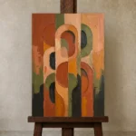 Premium Wall Art Dikey Html Edition – MINIMALIST0826086 displayed on a studio easel