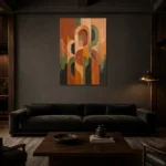 Premium Wall Art Dikey Html Edition – MINIMALIST0826086 shown in a warm modern interior