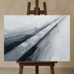 Premium Wall Art Yatay Html Edition – MINIMALIST0826093 displayed on a studio easel