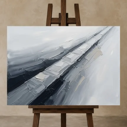 Premium Wall Art Yatay Html Edition – MINIMALIST0826093 displayed on a studio easel