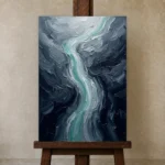 Premium Wall Art Dikey Html Edition – MINIMALIST0826105 displayed on a studio easel