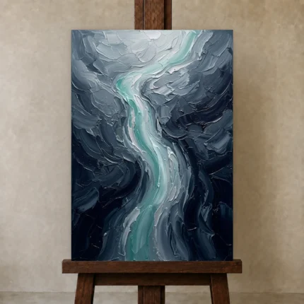 Premium Wall Art Dikey Html Edition – MINIMALIST0826105 displayed on a studio easel