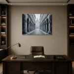 Premium Wall Art Yatay Html Edition – MONOCHROME0826002 displayed in a contemporary gallery-inspired room