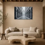 Premium Wall Art Yatay Html Edition – MONOCHROME0826002 presented in a sophisticated home setting