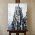 Premium Wall Art Dikey Html Edition – MONOCHROME0826004 displayed on a studio easel