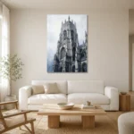 Premium Wall Art Dikey Html Edition – MONOCHROME0826004 styled in a refined neutral interior