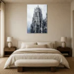 Premium Wall Art Dikey Html Edition – MONOCHROME0826004 showcased in an elegant minimalist interior