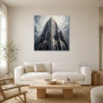 Premium Wall Art Kare Html Edition – MONOCHROME0826007 styled in a refined neutral interior