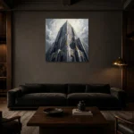 Premium Wall Art Kare Html Edition – MONOCHROME0826007 shown in a warm modern interior