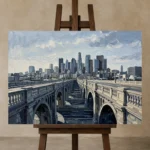 Premium Wall Art Yatay Html Edition – MONOCHROME0826012 displayed on a studio easel
