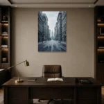Premium Wall Art Dikey Html Edition – MONOCHROME0826014 displayed in a contemporary gallery-inspired room