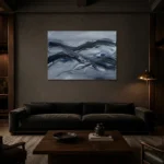 Premium Wall Art Yatay Html Edition – MONOCHROME0826019 shown in a warm modern interior