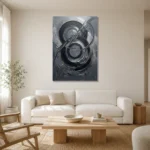 Premium Wall Art Dikey Html Edition – MONOCHROME0826022 styled in a refined neutral interior