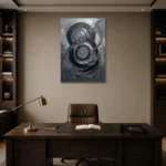 Premium Wall Art Dikey Html Edition – MONOCHROME0826022 displayed in a contemporary gallery-inspired room