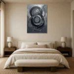 Premium Wall Art Dikey Html Edition – MONOCHROME0826022 showcased in an elegant minimalist interior