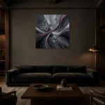 Premium Wall Art Kare Html Edition – MONOCHROME0826025 shown in a warm modern interior