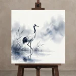 Premium Wall Art Kare Html Edition – MONOCHROME0826035 displayed on a studio easel