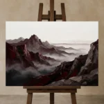Premium Wall Art Yatay Html Edition – MONOCHROME0826038 displayed on a studio easel