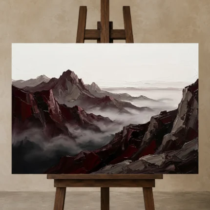 Premium Wall Art Yatay Html Edition – MONOCHROME0826038 displayed on a studio easel