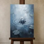 Premium Wall Art Dikey Html Edition – MONOCHROME0826041 displayed on a studio easel