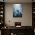 Premium Wall Art Dikey Html Edition – MONOCHROME0826041 displayed in a contemporary gallery-inspired room
