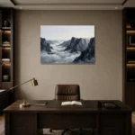 Premium Wall Art Yatay Html Edition – MONOCHROME0826046 displayed in a contemporary gallery-inspired room