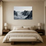 Premium Wall Art Yatay Html Edition – MONOCHROME0826046 showcased in an elegant minimalist interior