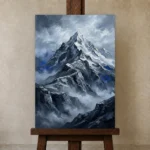 Premium Wall Art Dikey Html Edition – MONOCHROME0826049 displayed on a studio easel