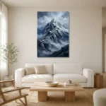 Premium Wall Art Dikey Html Edition – MONOCHROME0826049 styled in a refined neutral interior