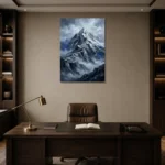 Premium Wall Art Dikey Html Edition – MONOCHROME0826049 displayed in a contemporary gallery-inspired room