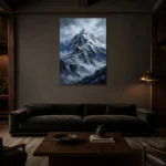 Premium Wall Art Dikey Html Edition – MONOCHROME0826049 shown in a warm modern interior