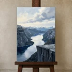 Premium Wall Art Dikey Html Edition – MONOCHROME0826051 displayed on a studio easel