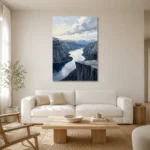Premium Wall Art Dikey Html Edition – MONOCHROME0826051 styled in a refined neutral interior