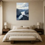 Premium Wall Art Dikey Html Edition – MONOCHROME0826051 showcased in an elegant minimalist interior