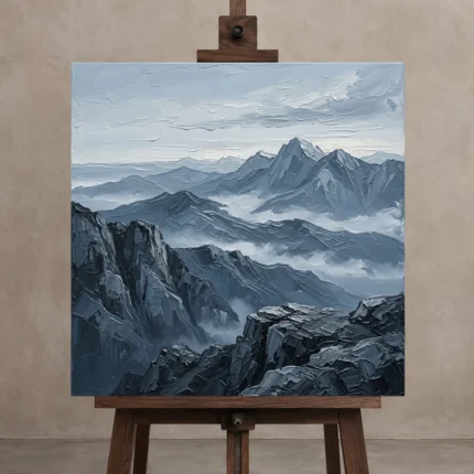 Premium Wall Art Kare Html Edition – MONOCHROME0826052 displayed on a studio easel
