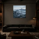 Premium Wall Art Kare Html Edition – MONOCHROME0826052 shown in a warm modern interior