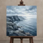 Premium Wall Art Kare Html Edition – MONOCHROME0826053 displayed on a studio easel